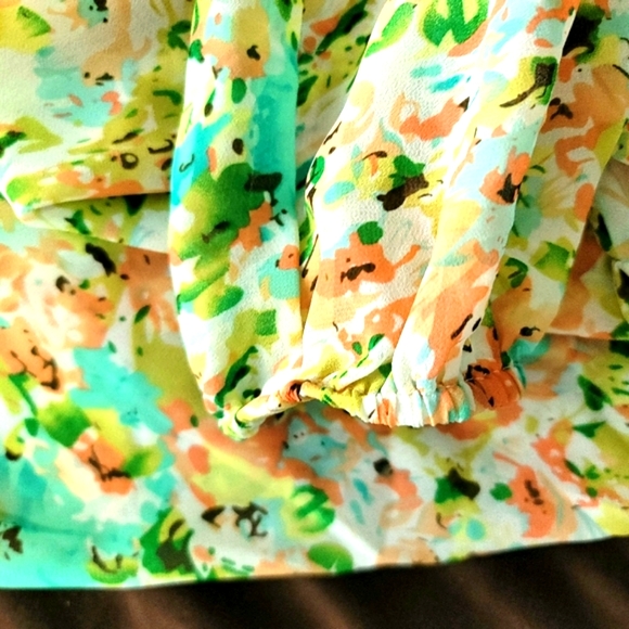 Philosophy Women's Pull-Over Sheer Floral Blouse Size S - Picture 7 of 13